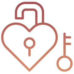 Heart lock icon